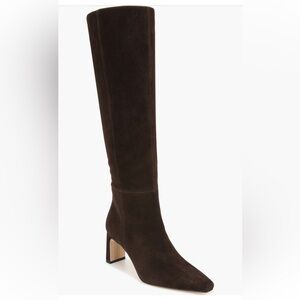 Sam Edelman Sylvia Knee High Boots in Chocolate Brown Suede